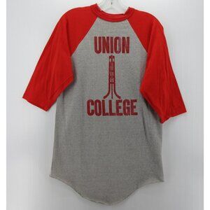 VINTAGE Union College Dutchmen Shirt Men Small Nott Memorial 70s Baseball *